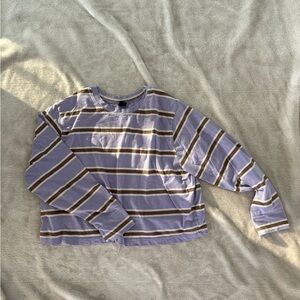 Wild Fable Cropped and Boxy Striped Long Sleeve Shirt